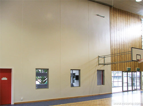 Gymnasium interior at St Dominic's College in Henderson