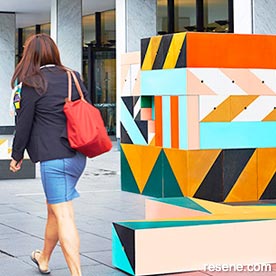 Building Blocks mobile public artwork in Sydney