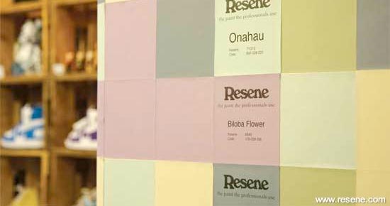 Resene sticky labels create a talking point wall decoration