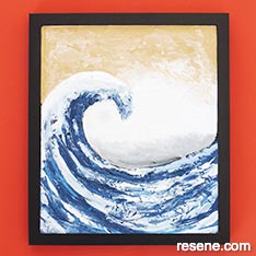 Paint a stylish wave painting
