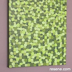 Green abstract painting