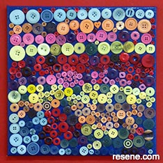 Picture made from assorted buttons