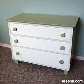 Transform an old chest of drawers into a smart modern piece of furniture