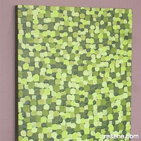 Green abstract painting