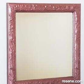 Dress up a mirror frame with this cool metallic textured effect