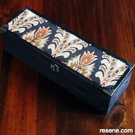 Transform a wooden box into a trinket box