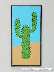 Paint a cactus artwork