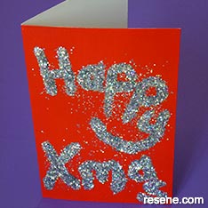 Make your own glittery Christmas cards