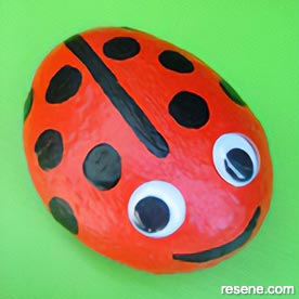 Ladybug pet rock