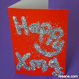 Make your own glittery Christmas cards