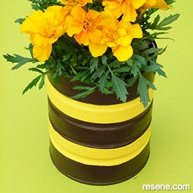 Create this bumble bee plant pot