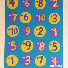Numbers game art project