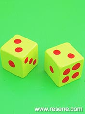 Make giant dice from wooden blocks