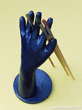 Another idea - metallic blue hand