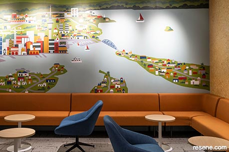 Colourful office mural