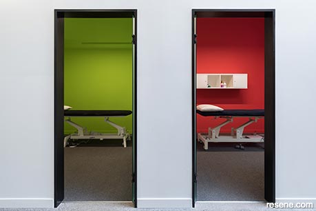 Colourful treatment rooms