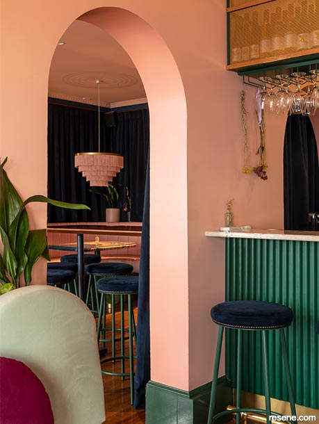Art Deco inspired bar interior
