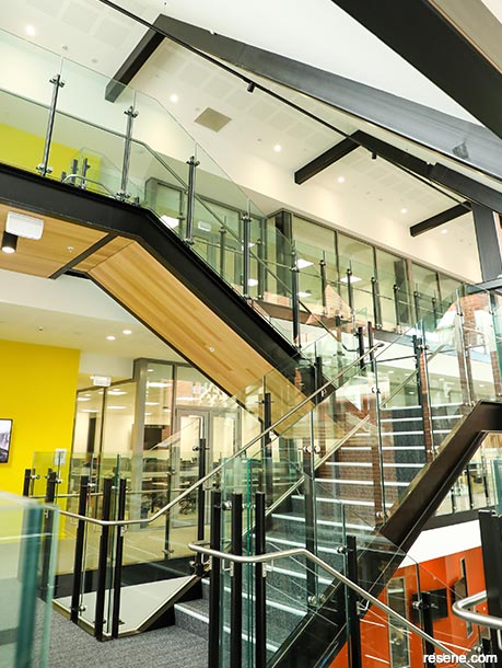 A new staircase in the atrium