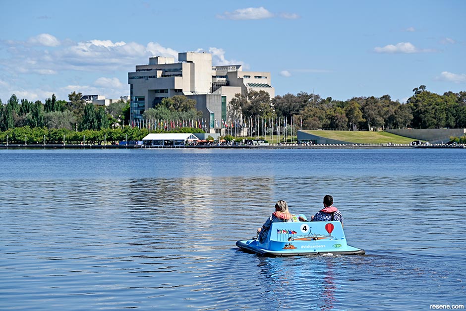 Painted paddleboats - Canberra attraction