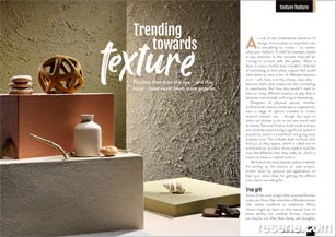 Trending toward texture - using textured finishes
