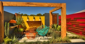 Resene Geronimo makes this outdoor space come alive.