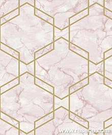 Resene Kaleidoscope Wallpaper Collection - 90601 Ventura Pink Gold