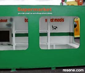 A supermarket playhouse in the Auckland Kids Playhouse Parade