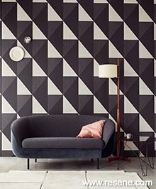 Resene Bold Wallpaper Collection - Room using E395823 