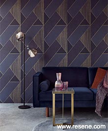 Resene Bold Wallpaper Collection - Room using E395834 