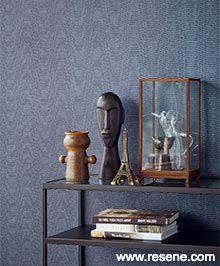 Resene Bold Wallpaper Collection - Room using E395853 