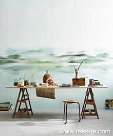 Resene Earth Wallpaper Collection - Room using DGEAR1011&1012
