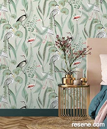Resene Eden Wallpaper Collection - Room using M37404