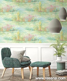 Resene French Impressionist Wallpaper Collection - Room using FI70814