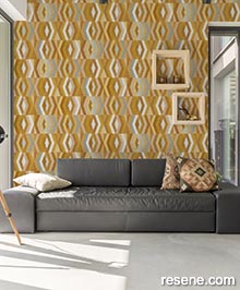 Resene Geo Nordic Wallpaper Collection - Room using 37533-3