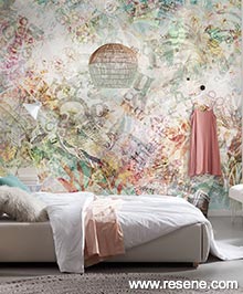 Resene Komar Pure Wallpaper Collection - Room using P334-VD4