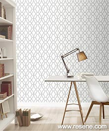Resene Modern Art Wallpaper Collection - Room using309300 