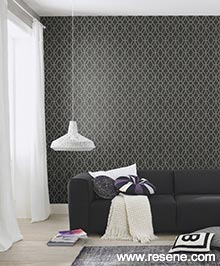 Resene Modern Art Wallpaper Collection - Room using 309348 and 489774