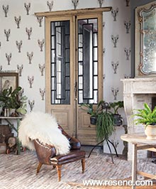 Resene Portobello Wallpaper Collection - Room using 289564