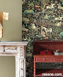 Resene Summer Wallpaper Collection - Room using DGSUM1031	