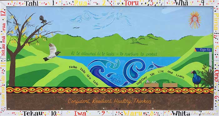 Mornington School mural entry in the Resene Mural Masterpieces competition