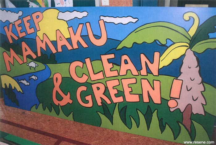 Mamaku School mural clean and green
