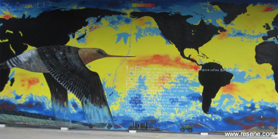 Duncan Hill's mural 'The Dream of E7' is 2nd equal in the Foxton's Festival of Murals 2009