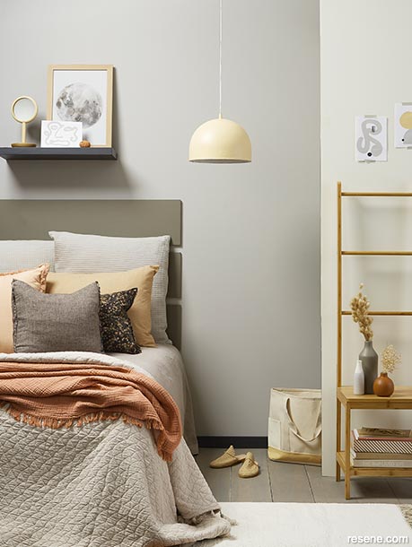 A calming beige bedroom