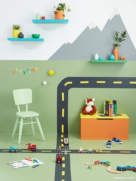 A bright and colourful kids room