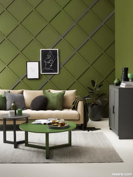 A green and grey lounge