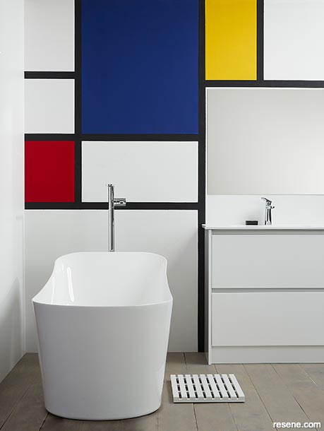 A Mondrian inspired bathroom