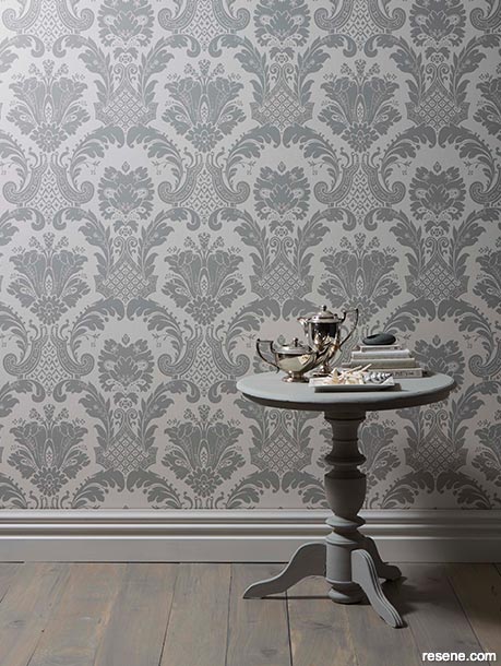 Decorating with grey Resene wallpaper