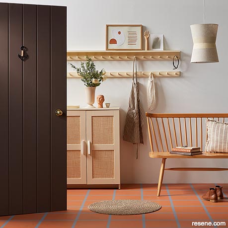 Brown-orange terracotta hues feature in this interior