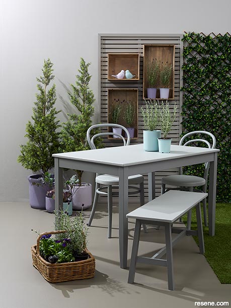A stylish outdoor space