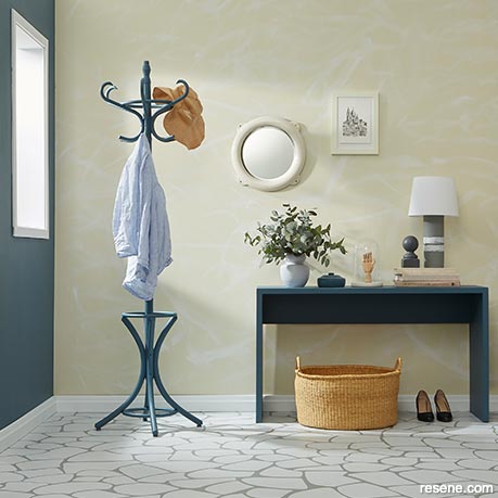Revive a foyer with faux painted tiles
